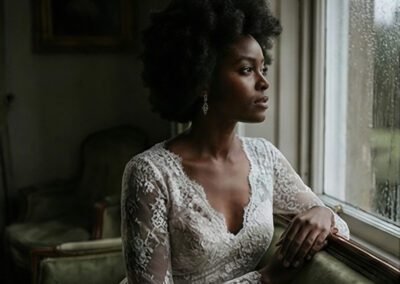 Cinematic bridal motion shot at Key Biscayne lighthouse.