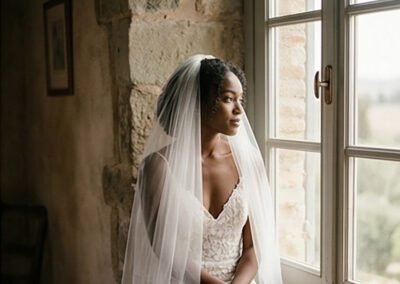 Editorial bridal portrait at the Ancient Spanish Monastery Miami.